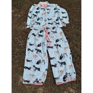 Women’s Nick & Nora Flannel Pajamas Boston Terriers/French Bulldogs Size Large